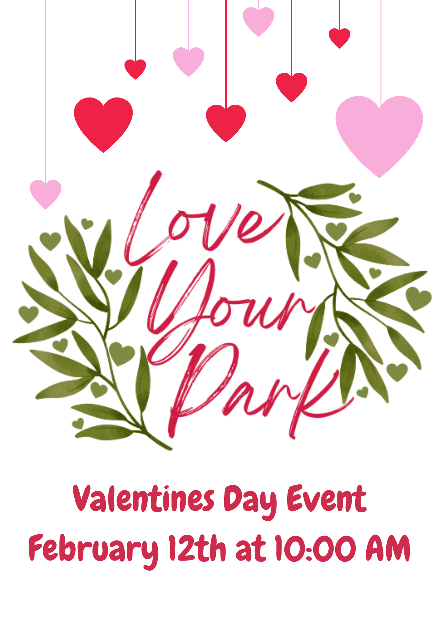 Flyer with dates for programs